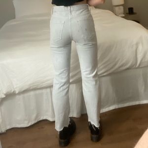 Bleached design MOTHER High Rise Kick flare jeans